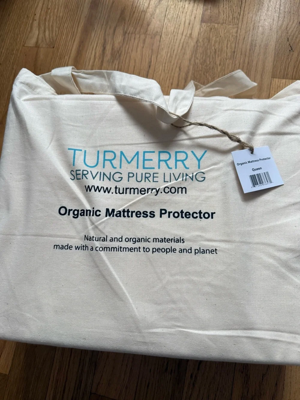 TURMERRY ORGANIC WATERPROOF COTTON MATTRESS PROTECTOR QUEEN